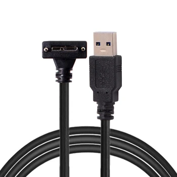 

1.2m 90 Degree Down Angled Micro USB Screw Mount to 3.0 Data Cable for Industrial Camera