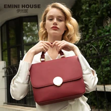 EMINI HOUSE, женские сумки с замком, с верхней ручкой, спилок, кожа, ручная сумка, женские роскошные сумки, сумки, дизайнерская сумка на плечо для женщин