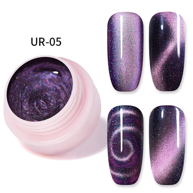 glitter cat5 Ur Sugar серии Хамелеон УФ-Гель-лак замочить от длительного цветного покрытия Гель-лак для ногтей УФ-гель лак 5 мл - Цвет: glitter cat5