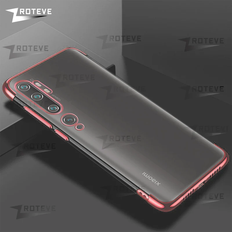 Розовый Xio mi Note 10 Pro Чехол YIYONG тонкий прозрачный силиконовый чехол для Xiaomi mi Note 10 чехол Мягкая задняя крышка для Xiaomi mi Note 10 Pro - Цвет: Розовый
