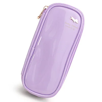purple Коробка для макияжа с героями мультфильмов, женские Пеналы, косметички, водонепроницаемые косметички из искусственной кожи, косметичка, сумка для карандашей, дорожная коробка для хранения, косметичка, косметичка - Цвет: purple