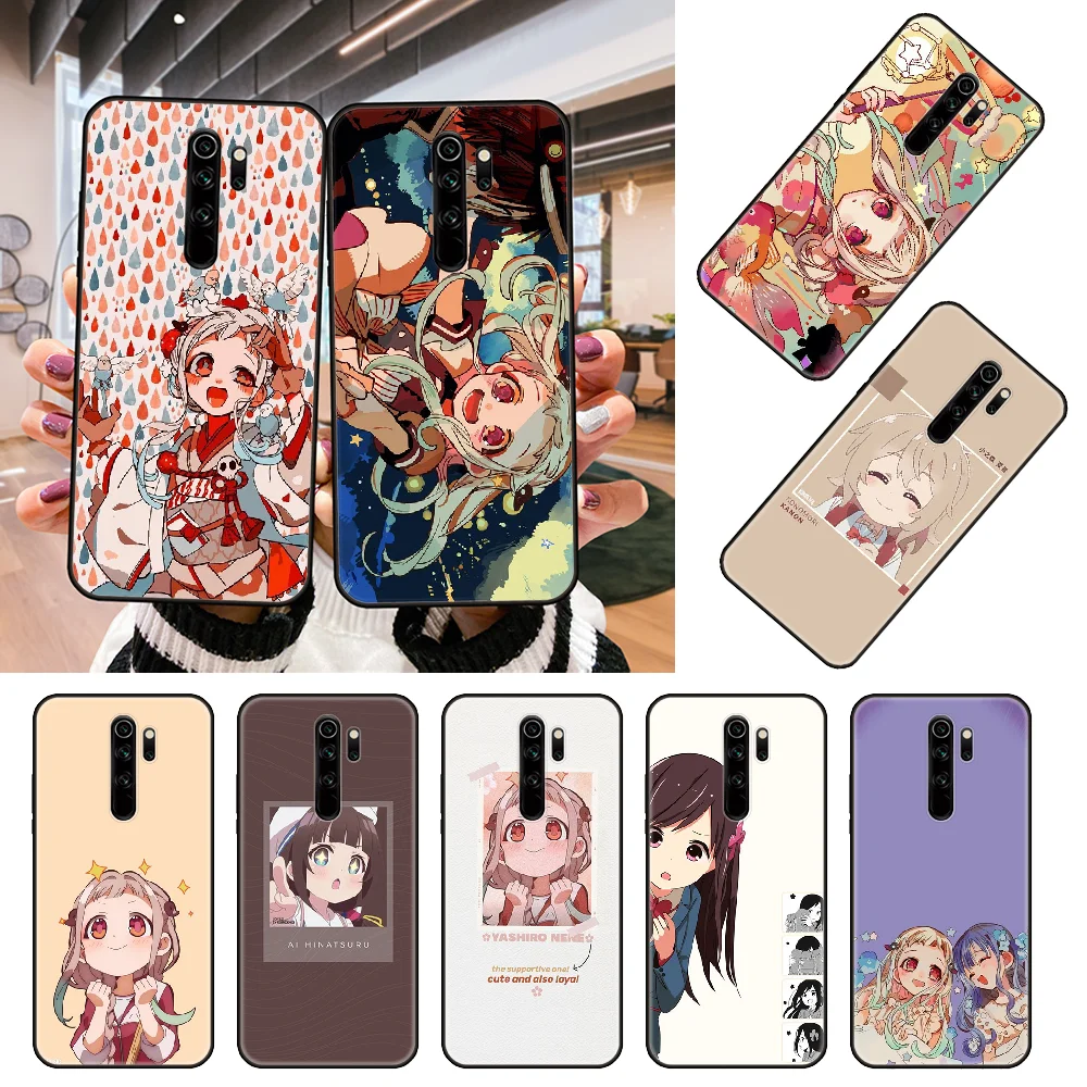 Phone Case For Xiaomi Redmi 8 8A 7A 7 K20 Note 9 9S Pro 4 5 Plus Black Cover Bumper Art Funda Luxury Manga Girl Anime Face | Мобильные