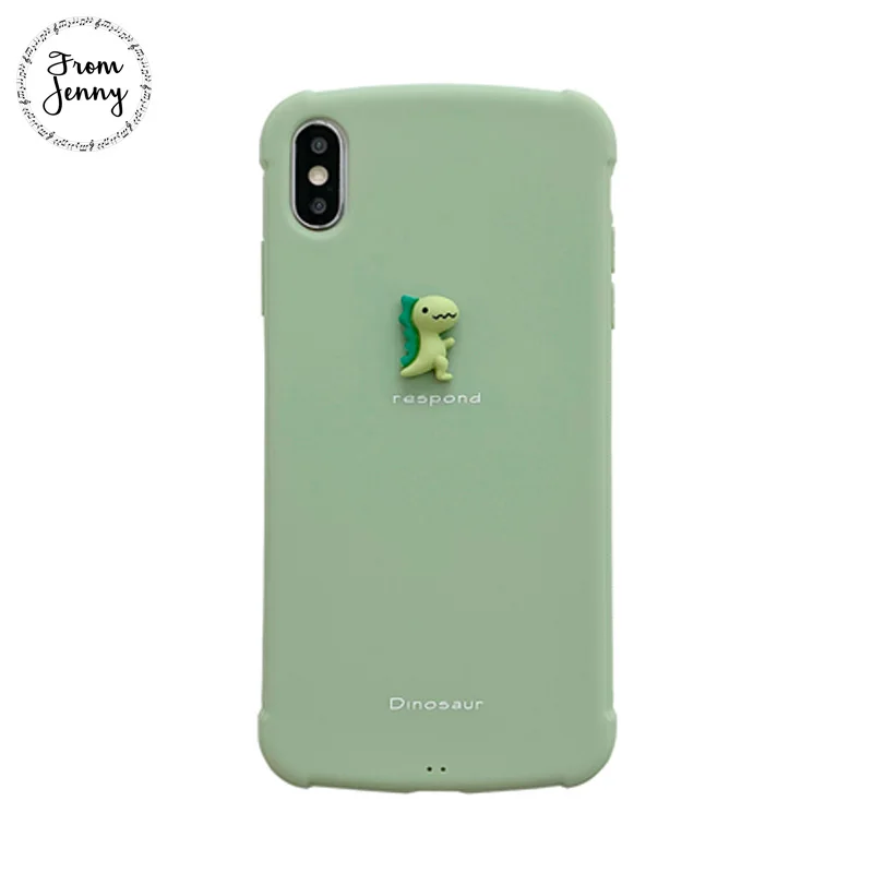 From Jenny стерео из мультфильма «Мой Маленький Динозавр для iPhone x xr xs max 6 6s 7 8 плюс матовый Силиконовый чехол для телефона мягкий защитный чехол