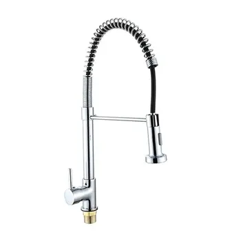 

Cold Hot Mixed Water Faucet Multifunctional Spring Pull Kitchen Faucet Vegetable Basin Sink Copper Faucet