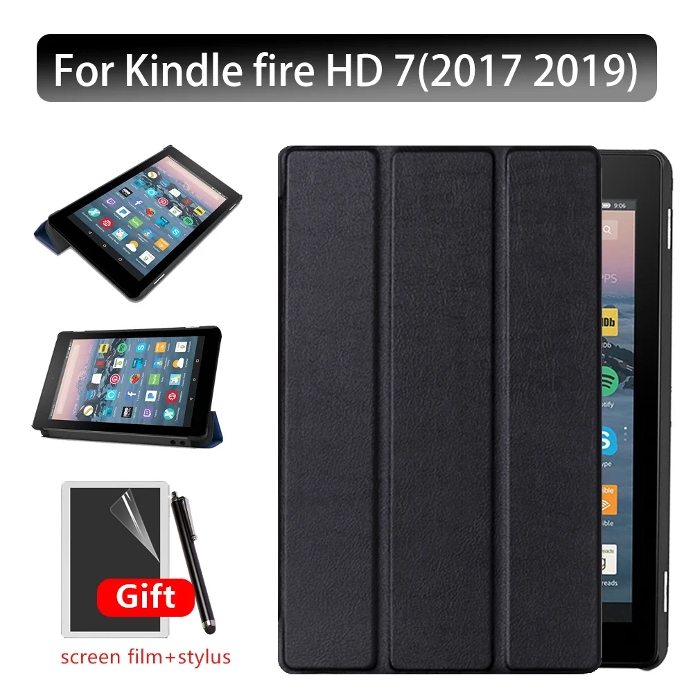 

Case for 2019 Amazon Kindle Fire 7" Tablet Smart Cover for 2017 fire 7" with Alexa display tablet cover+gift