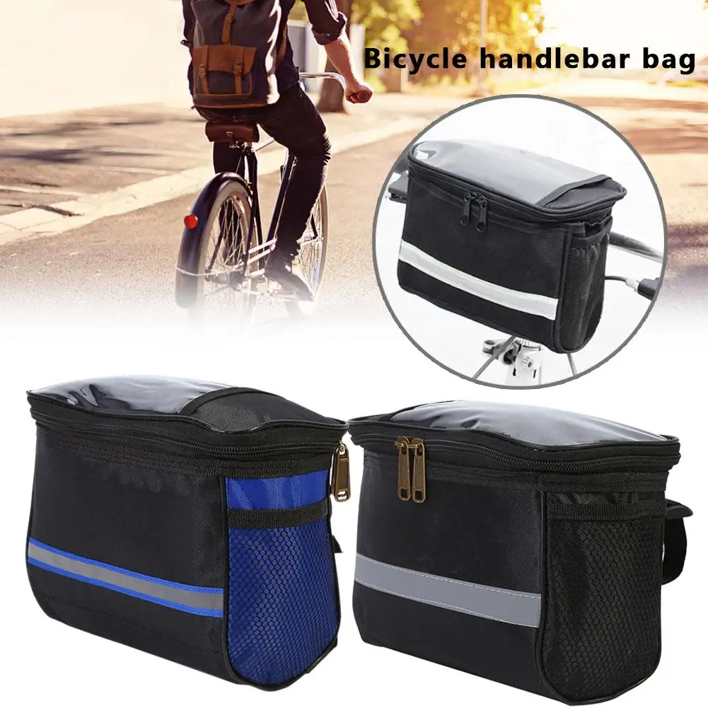 Bicycle Bag Reflective Tape Touch Transparent Mobile Phone Bag Excellent Durability Storage Bag For Outdoor Riding Supplies