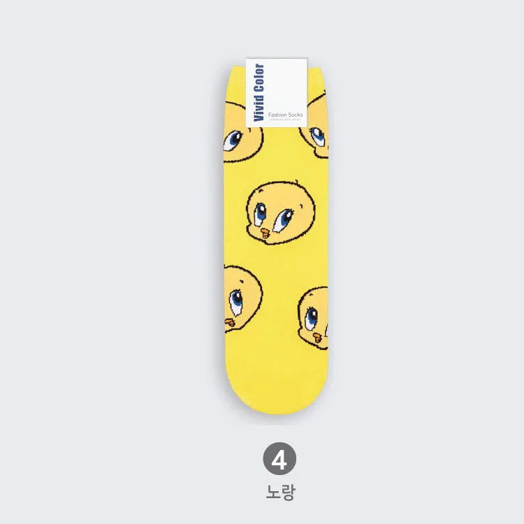 Anpanman Print Socks Baikinman TweetyBird Toad Cute Funny Cartoon Women Cotton Sock Autumn Winter Casual Comfortable Breathable