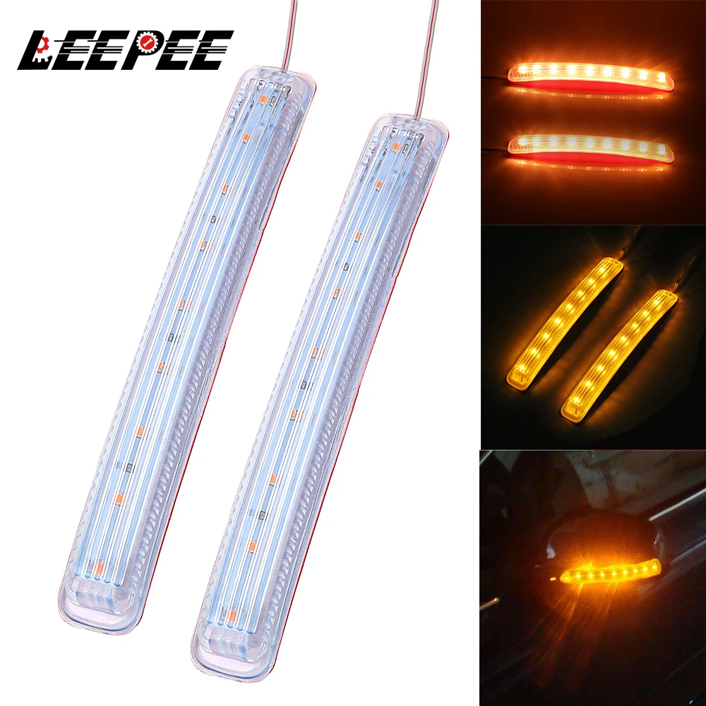 LEEPEE FPC светильник с поворотным сигналом желтый мягкий 8 SMD универсальный авто