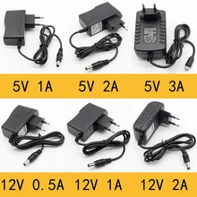 1 stücke 100-240V AC zu DC Power Adapter Versorgung Ladegerät adapter 5V 12V 1A 2A 0.5A EU Stecker 5,5mm x 2,5mm/5v3aDC Stecker Micro USB(China)