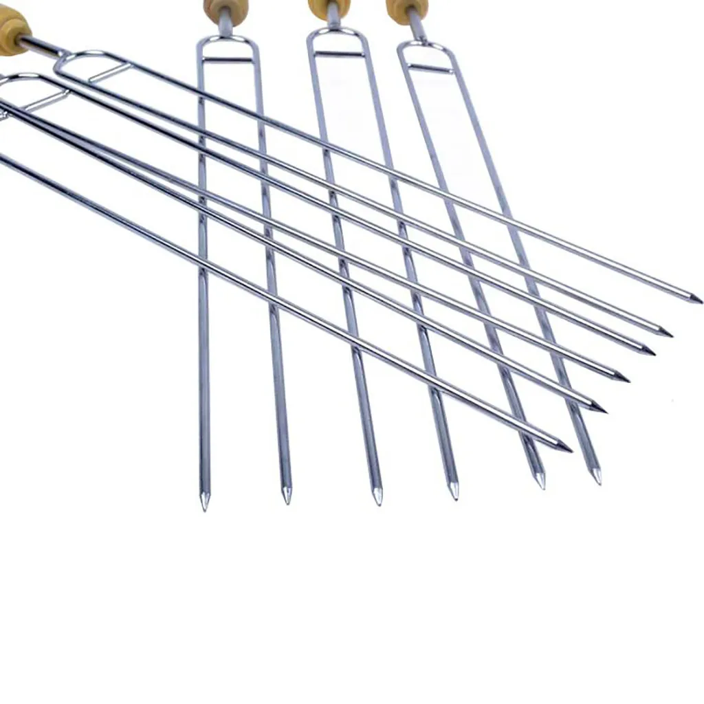Многоразовые металлические длинные шпажки иглы из нержавеющей стали brochette