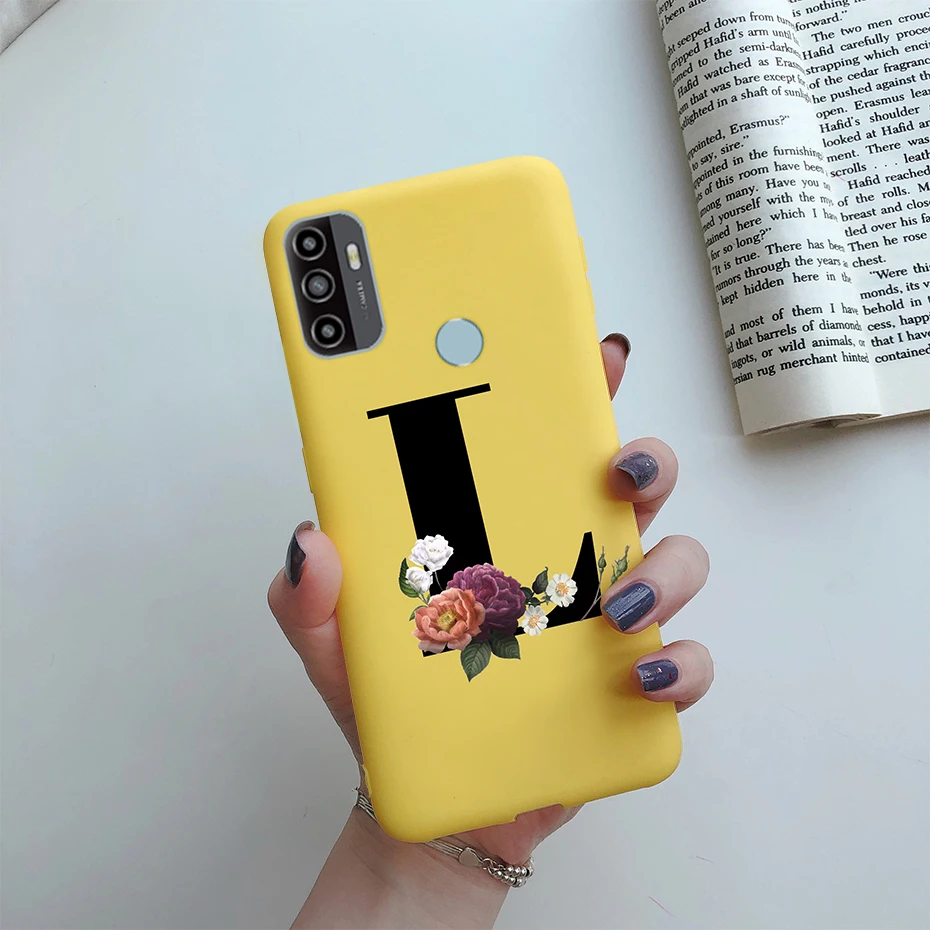 For OPPO A53S 2020 Case Letter Monogram Flower Soft Silicone Phone Back Cover For Oppo a53s 2020 A 53s A53 s Oppoa53 Cases Coque cases for oppo phones