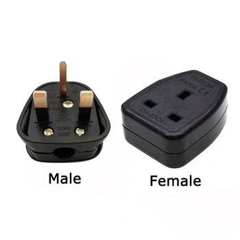 

UK Standard Power Socket Female Male Plug Adapter Power Cord Rewirable Connector Socket For Hongkong/Malaysia/Singapore