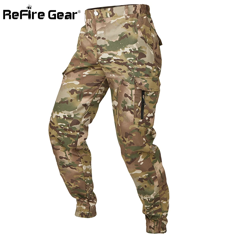 Refire Gear Men's Tactical Military Pants Multipocket Casual