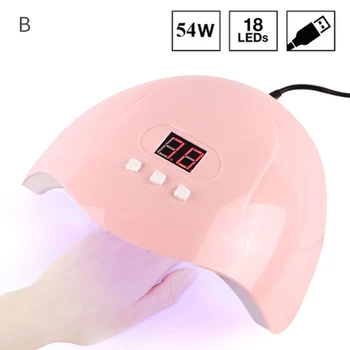 

Fast Curing Double Light Source Manicure Phototherapy Timer Salon Gel Nail Lamp UV LED Portable Machine Polish Tools Dryer