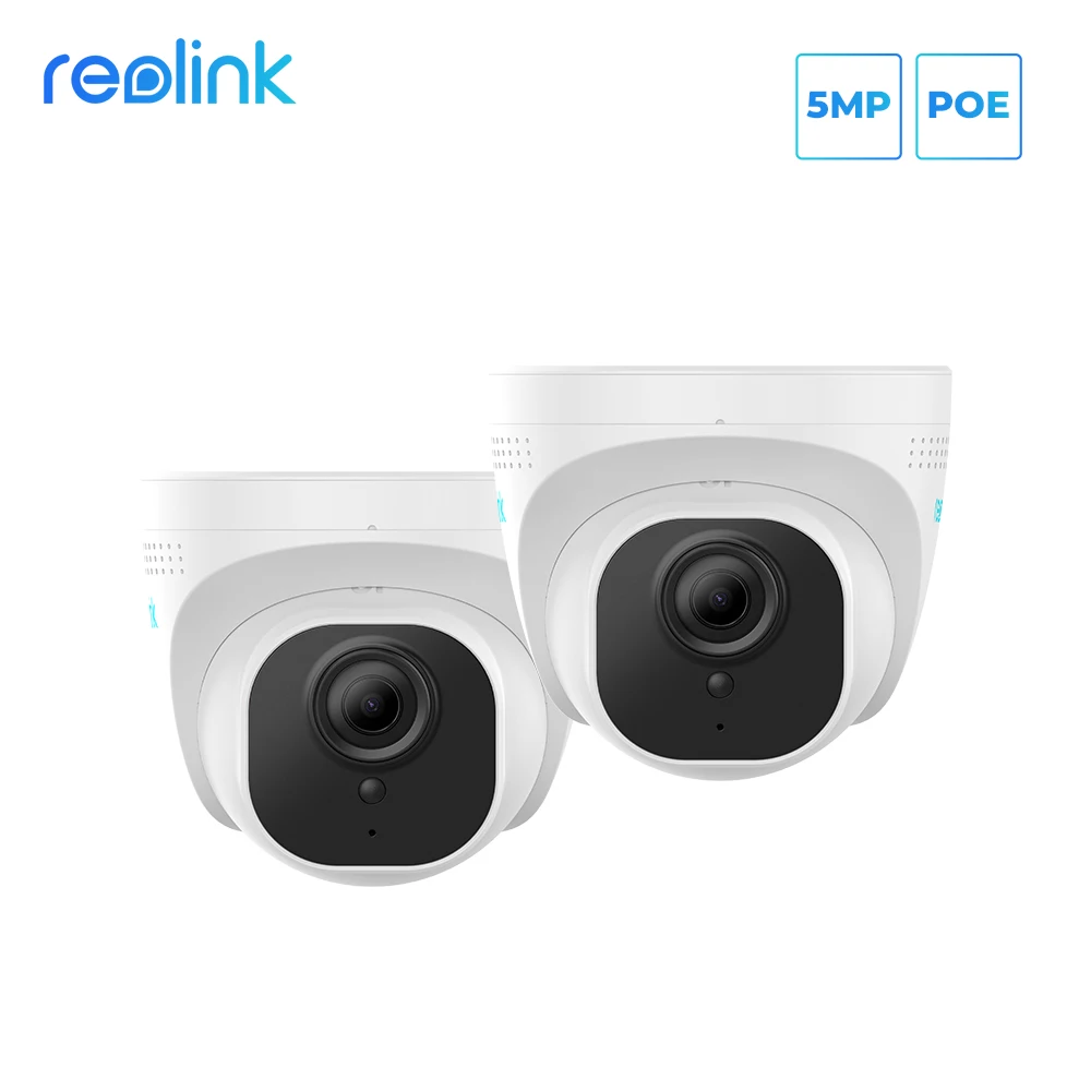 IP камера Reolink PoE HD 4MP 5MP Наружная крытая водонепроницаемая купольная 1920P Домашнее