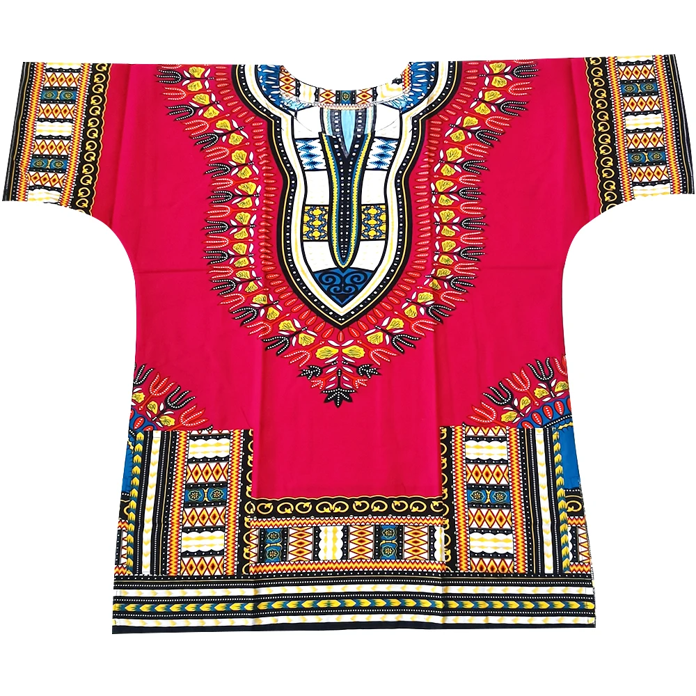 (Fast shipping) New fashion design african traditional printed 100% cotton Dashiki T-shirts for unisex (MADE IN THAILAND) african suit Africa Clothing
