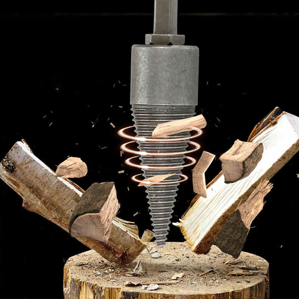 

1pcs Weichai drill bit Chop wood Splitting tool Splitting cone Log Splitters Wood breaking machine Wood breaker Firewood chopper