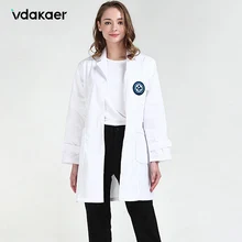 Одежда с длинным рукавом для салонов красоты, для домашних животных, для больницы, комбинезон, костюм с воротником, женское медицинское пальто, Униформа, медицинская лабораторная куртка, больничная одежда для врача