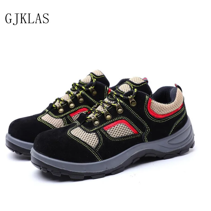 

Indestructible Shoes Men Safety Work Shoes with Steel Toe Cap Puncture-Proof Boots Breathable Industrial Boots Outdoor Sneakers