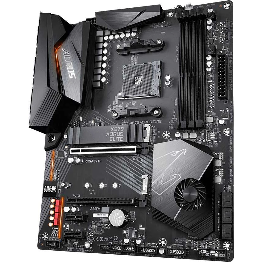 Материнская плата Gigabyte X570 AORUS ELITE Soc-AM4 AMD X570 4xDDR4 ATX AC`97 8ch(7.1) GbLAN RAID+HD