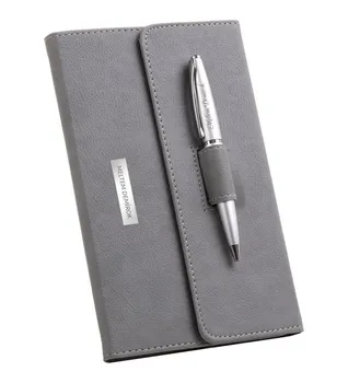 

Personalized Metal Ballpoint Pen With Locked Thermo Leather Notebook