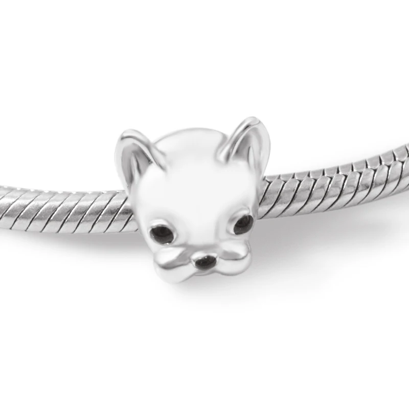 

StrolGirl 100% 925 sterling silver cute animal beaded dog bull terrier charm suitable for Pandora bracelet women fashion jewelry