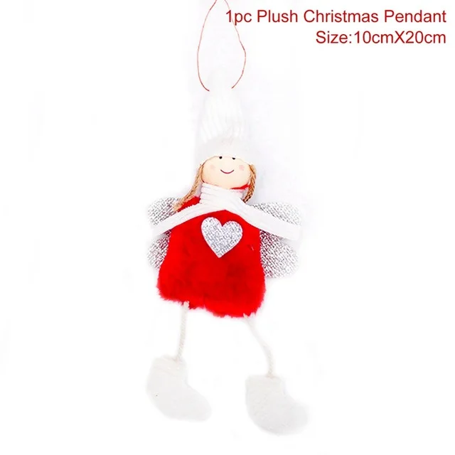 FENGRISE милый ангел кукла девочка Лыжная подвеска рождественские украшения для дома Рождественская елка украшения подарки для детей год - Цвет: Style 7