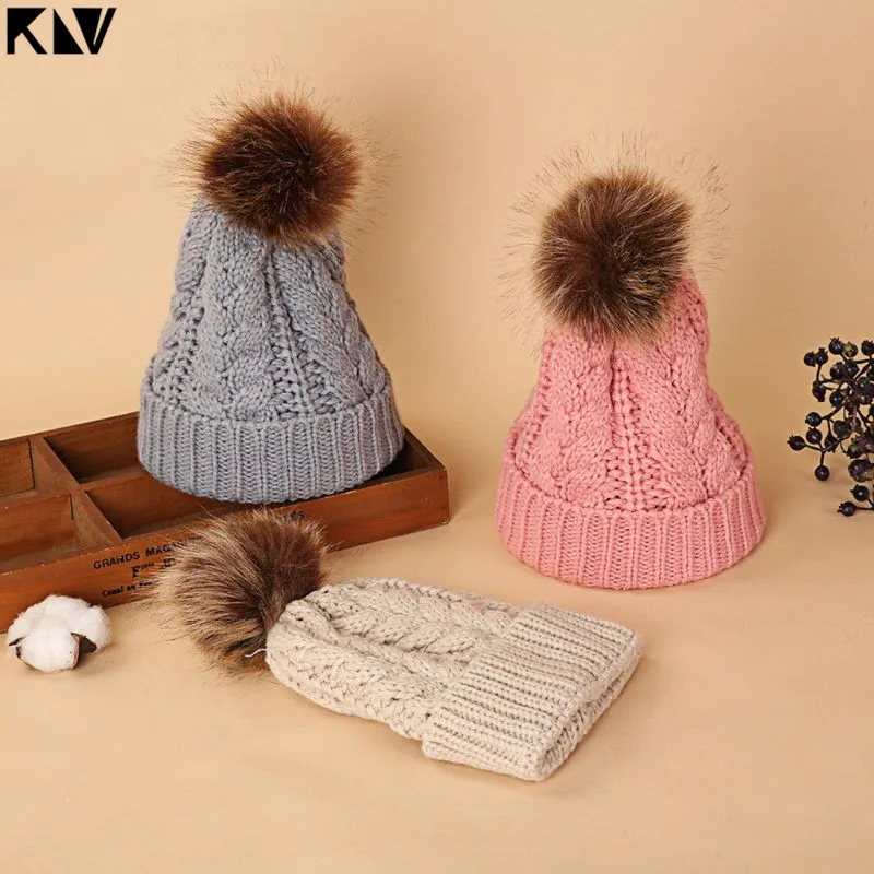 KLV/комплект из 2 предметов; шапка для мамы и ребенка; одинаковая шапка для семьи; зимняя теплая вязаная шерстяная шапочка; Лыжная шапка