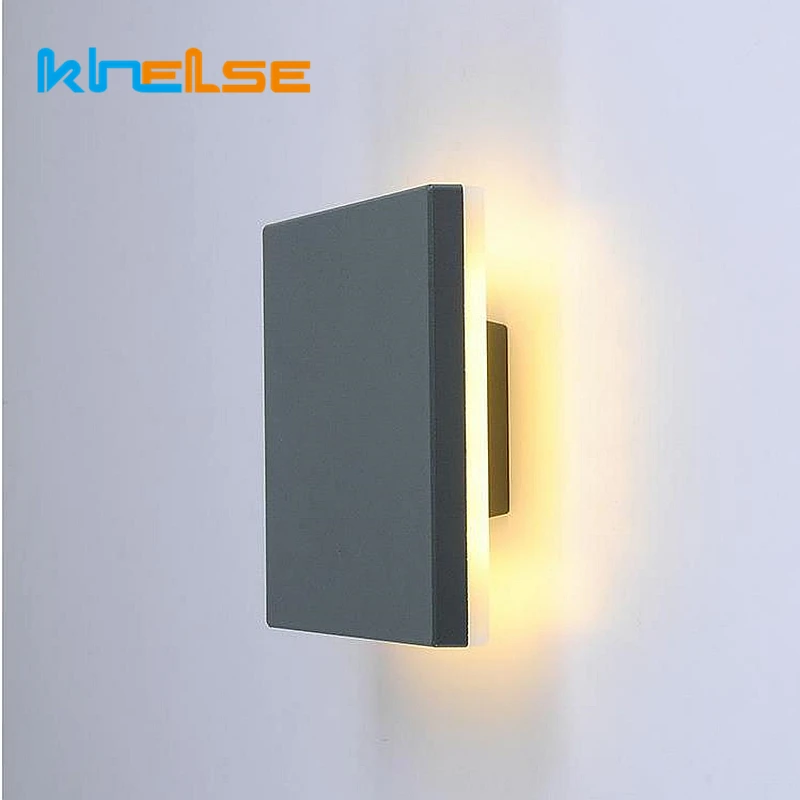 

Outdoor LED Square Wall Lamp Waterproof IP54 Creative Bathroom Wall Sconces Courtyard balcony Stair Aisle Exterior Wall Lighting