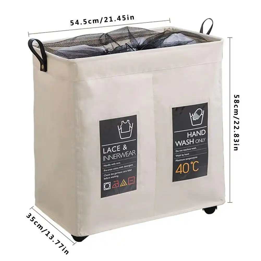 Rolling Wheellaundry Hamper Large 2 Section Collapsible Rolling Corner Laundry Basket On Wheels Slim Laundry Waterproof Aliexpress