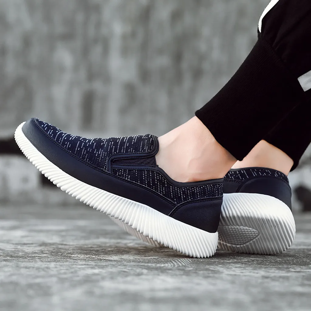 KANCOLLE Fashion Men Outdoor One-Legged Lazy Breathable Shoes Comfortable Soft Sneakers Athletic Tourist Shoes Leisure Shoes1217