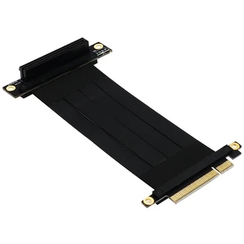 

HOT-High Speed PCI-E 8X Extension Cable with Gold-Plated Connector 90 Degree Standard Right Angle PCI-E Slot for PC