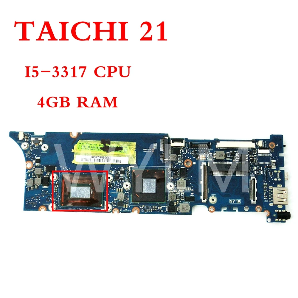 TAICHI21 с I5-3317CPU 4 Гб RAM Материнская плата ASUS TAICHI 21 материнская для ноутбука основная