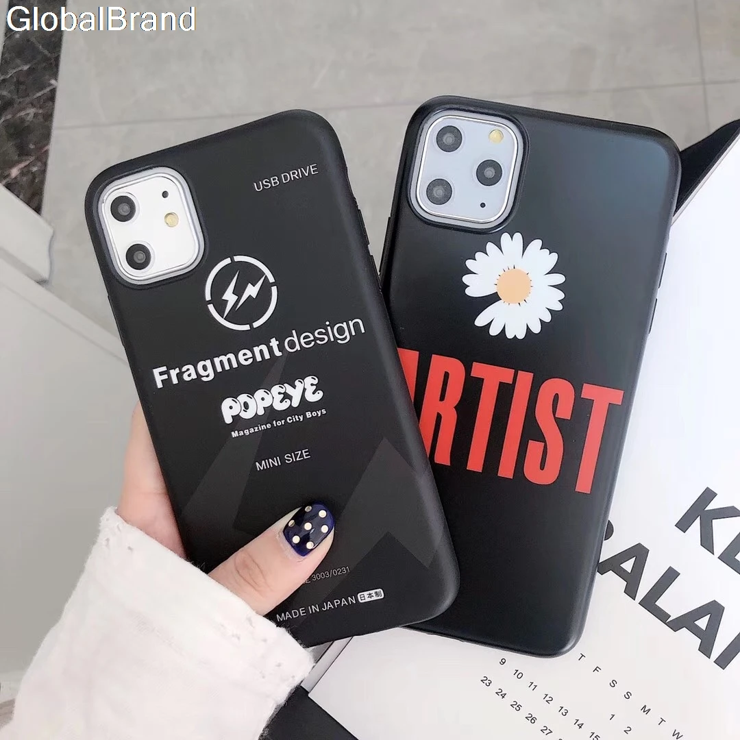 Luxury Brand Flower daisy lightning Phone Case For iPhone 11 pro X XS Max XR 7 8 6 s Plus street artist soft IMD Cover Fundas |