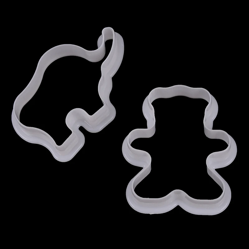 6Pcs/set Kitchen Tool Biscuit Cutters Animal Shaped Plastic Cookie Pastry Fondant Moulds Biscuit Mold For Fondant Cake Decor