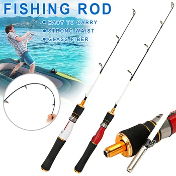 

Portable Fishing Rod 2 Sections Carbon Fiber Telescopic Rod For Winter Freshwater Travel Fishing Accessories In Stock