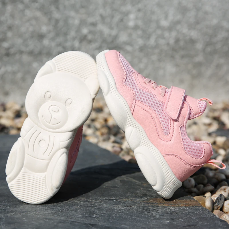 Size25-40; белая обувь; детская спортивная обувь; сетчатые дышащие кроссовки для бега; для детского сада; для девочек и мальчиков; модная Нескользящая повседневная обувь