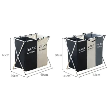 

Large Waterproof Cotton And Linen Frame With Lid Laundry Basket Dirty Clothes Storage Box