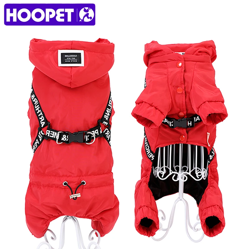 Ropa de invierno para perros HOOPET, abrigo para perros, ropa para cachorros, Chihuahua, sudaderas con capucha para perros medianos y pequeños, atuendo para cachorros