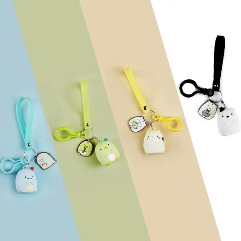 

1pc Exquisite cartoon anime Sumikko Gurashi pvc keychain bag Pendant figure toys cute keychain accessory gift