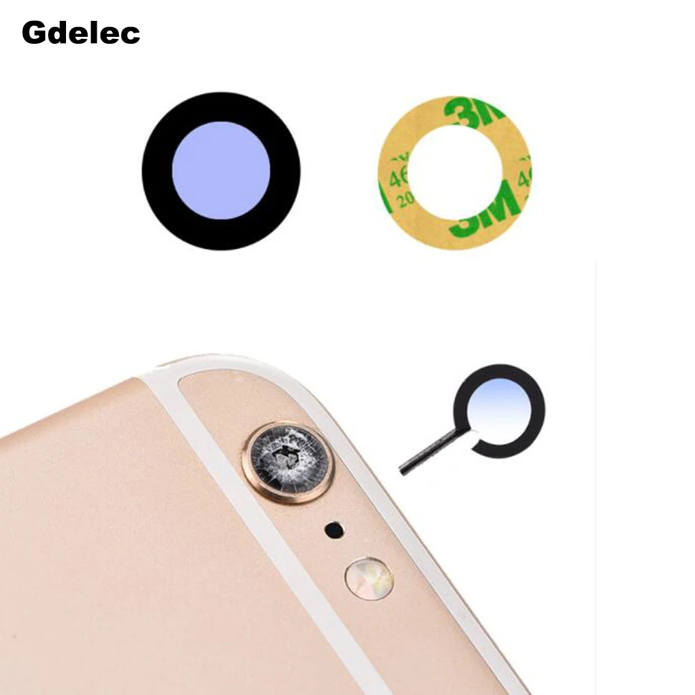 

Original Black Glass Camera Lens with Tape Replacement for Apple iPhone X XS Max XR 8 7 6s 6 plus Sapphire Crystal Camera Lens