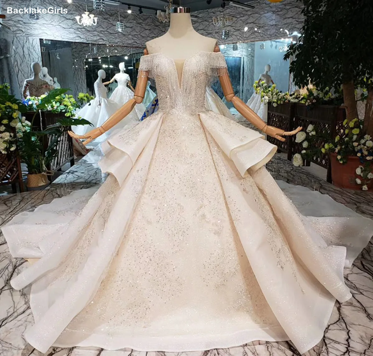 Sexy V Neck Wedding Dresses Off The Shoulder Handmade Appliques Crystal Ball Gown Dress 2020 New Fashion Design Boda | Свадьбы и