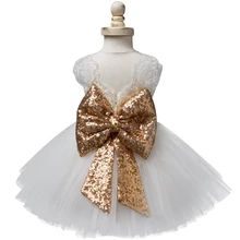 

2022 0-2 y New Fashion Sequin Flower Girl Dress Party Birthday wedding princess Toddler baby Girls Clothes Children Kids Girl