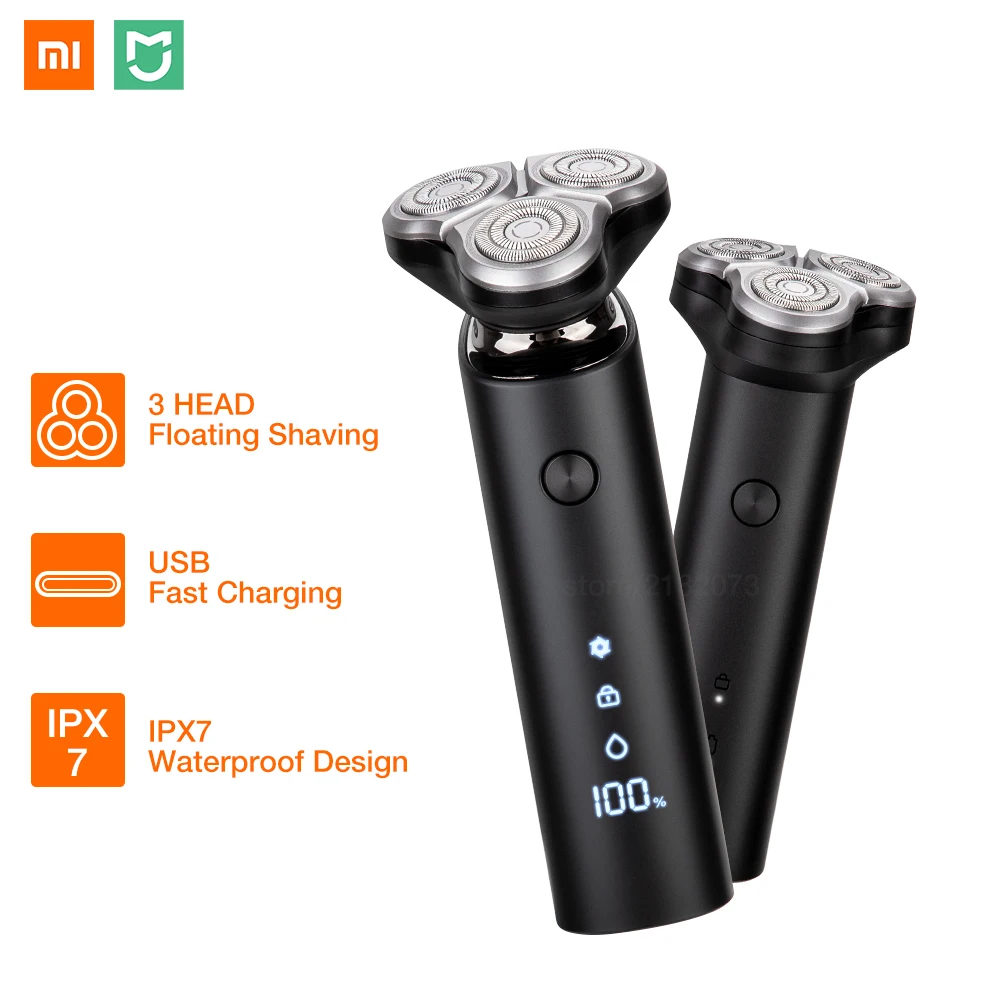 Электробритва Xiaomi Mijia с 3 гибкими головками и двойным лезвием триммер для сухой