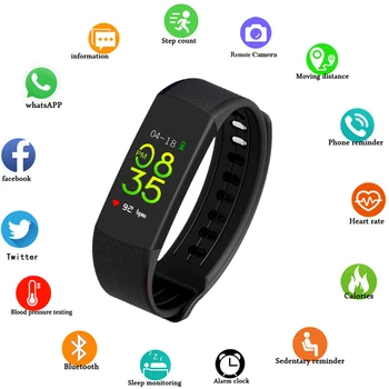 

Smart Bracelet Waterproof Heart Rate Monitor Men Women Smart Band Alarm Clock Sports Watch SmartWatch For Android IOS Phone