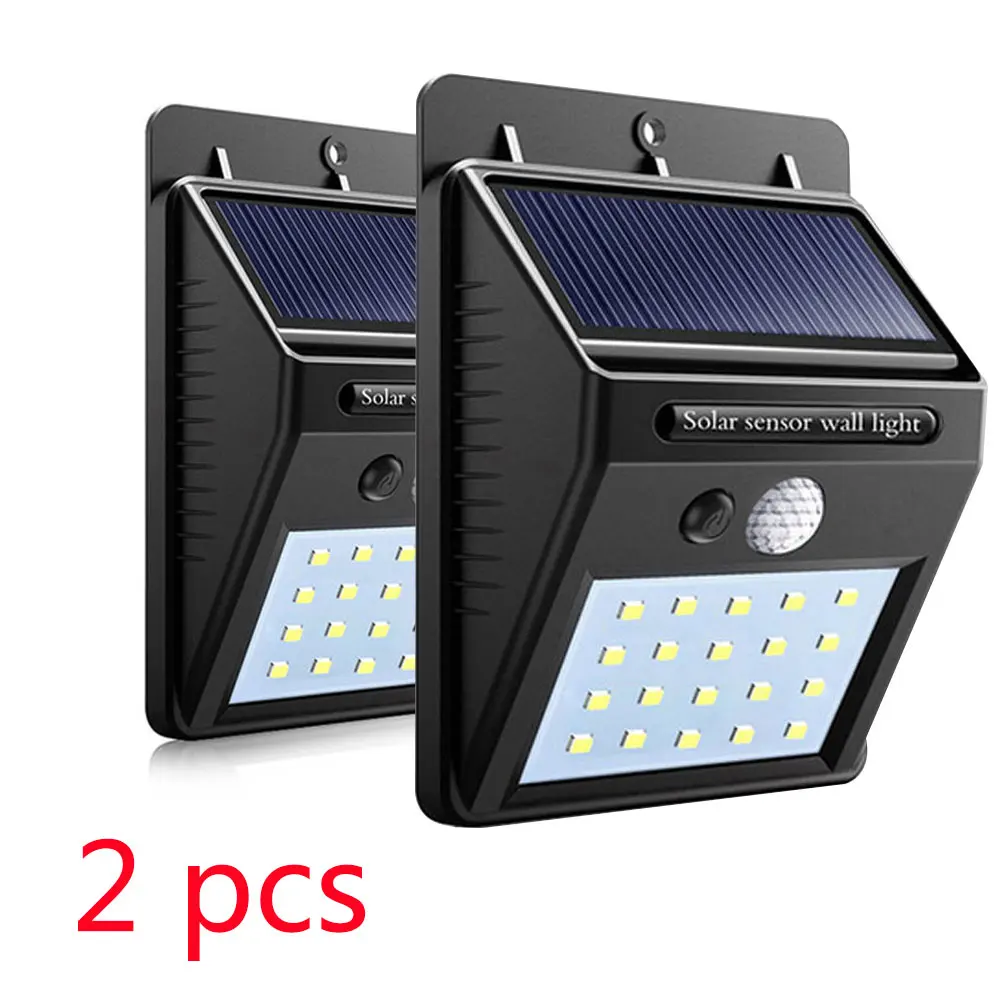 

2pcs 20/30LED solar light sensor auto motion wall waterproof outdoor garden street public road Night bulb wall flashlight light