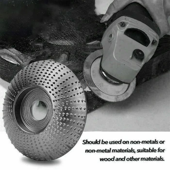 

Woodworking Angle Grinder Disc Tool Grinding Wheel Carbide Wood Sanding Carving Abrasive Cutter for Sanding Shaping Gray Color