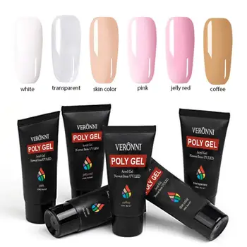 

30g Capacity Nail Design Poly-nail Gel Extend Nail Poly UV Nail Gel 6 Colors Acrylic Nails Transparent Crystal Coumuflage TSLM1