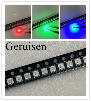 

200pcs 1206 (3227) RGB Common Anode SMD LED Bead Tricolor Red Green Blue Ultra Bright Chip LED Light Emitting Diode Lamp SMT
