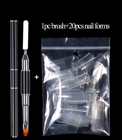 Gel Quick Building Mold Tips Nail Dual Forms Finger Extension Nail Art UV extension Easy Find Nail Tools